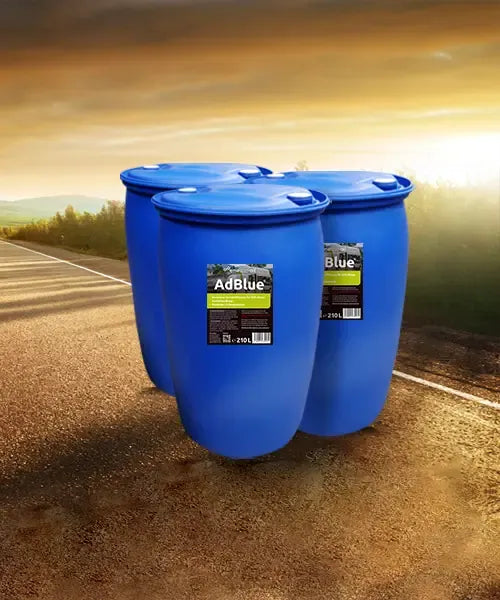 AdBlue® 210 Liter Kunststoff-Fass auf Einwegpalette